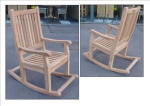 schommelstoel teak