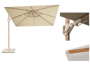 zweefparasol teak