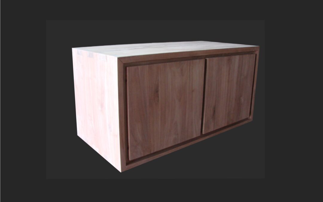 Lavabohangkast met blokdeuren