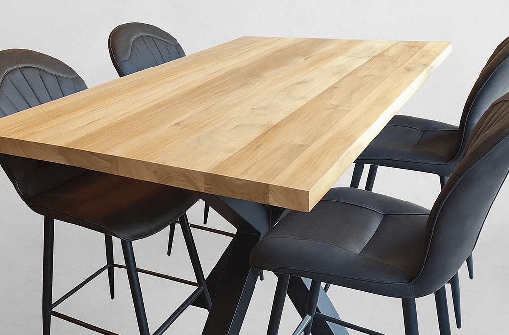 Bartafel met sterpoot metaal zwart