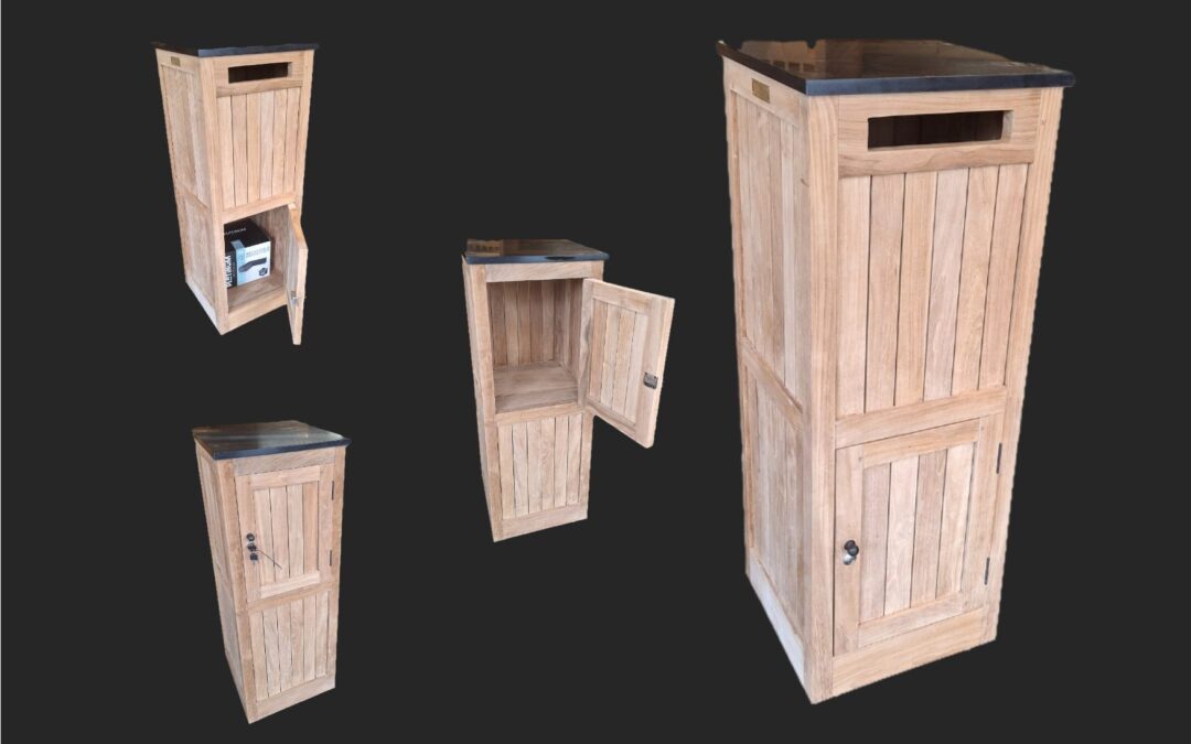 Brievenbus met drop box met graniet