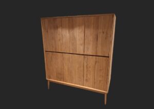wandkast teak scandinavische stijl