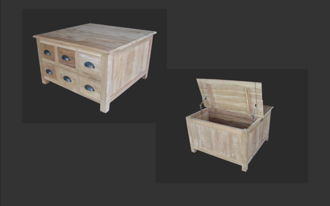 Salontafel met opbergbox art 3250