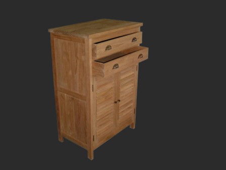 Ladenkast met louvredeuren